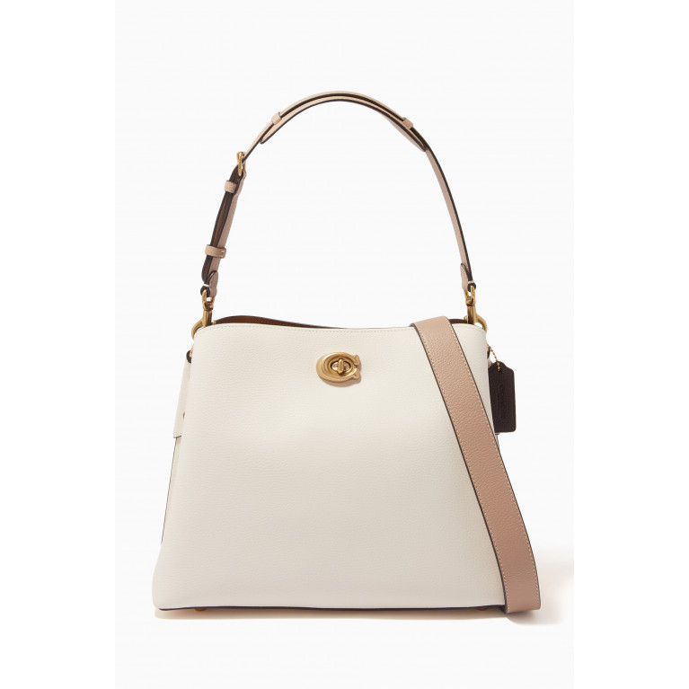 Coach - Willow Shoulder Bag in Pebble Leather White