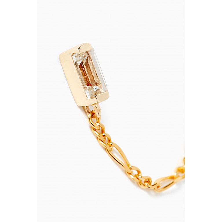 Tada & Toy - Twin Baguette Single Stud in 18kt Yellow Gold Vermeil Yellow