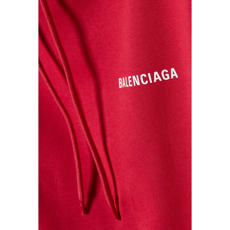 Balenciaga - Political Campaign Medium Fit Hoodie in Organic Fleece Red