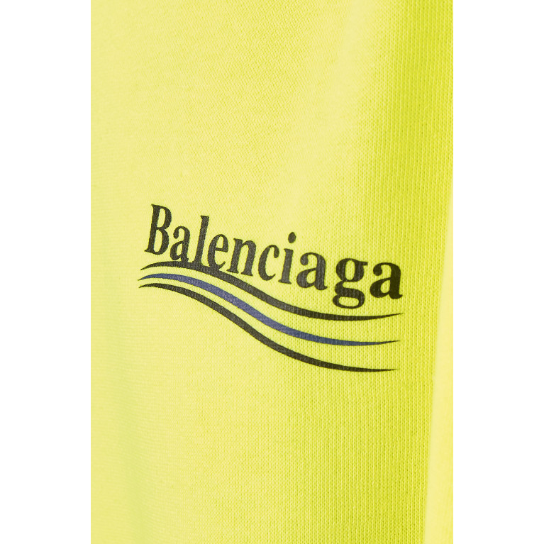Balenciaga - Political Campaign Medium Fit Hoodie in Organic Fleece Yellow