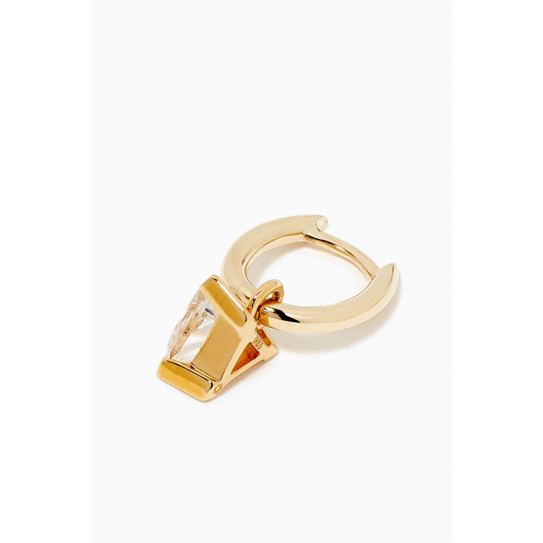 Otiumberg - Single Mini Oval & Quartz Triangle Charm in 14kt Yellow Gold Vermeil