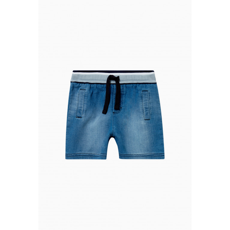 Dolce & Gabbana - Denim Jersey Jogging Shorts in Cotton