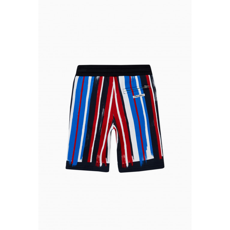 Dolce & Gabbana - Jogging Shorts in Brushstroke-print Cotton Jersey