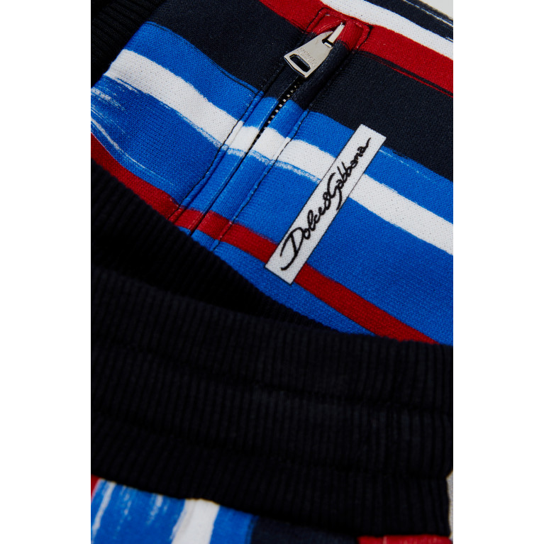 Dolce & Gabbana - Jogging Shorts in Brushstroke-print Cotton Jersey