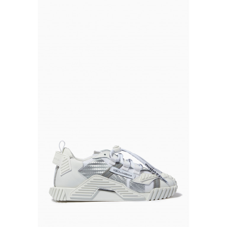Dolce & Gabbana - NS1 Sneakers in Reflective Fabric and Calfskin