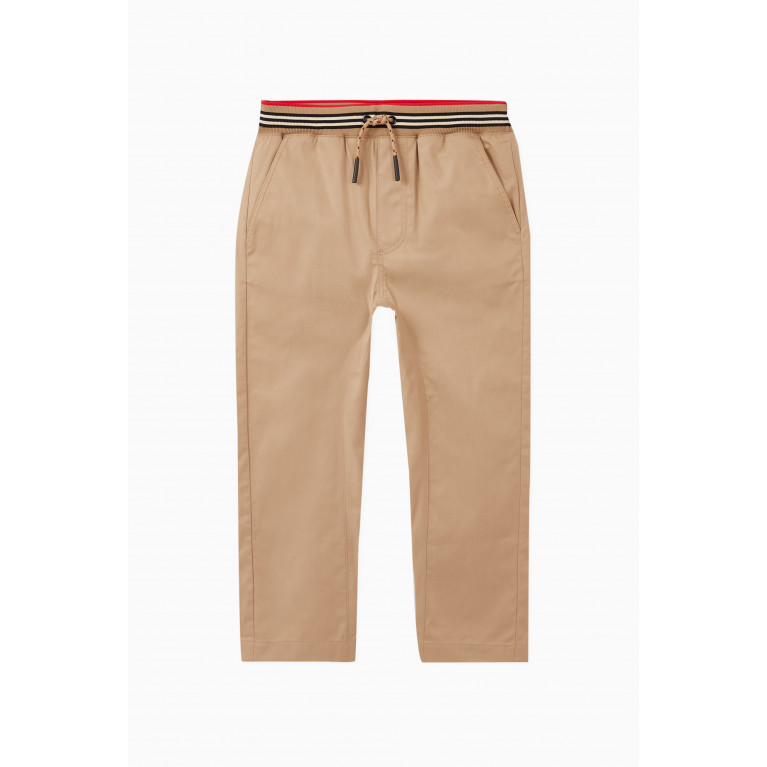 Burberry - Icon Stripe Cotton Twill Drawcord Pants