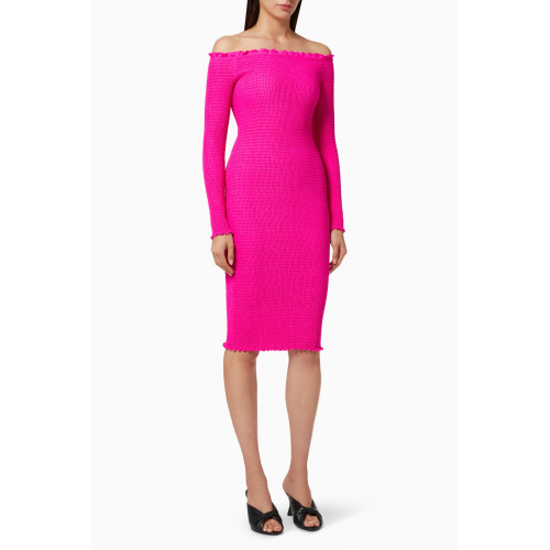 Balenciaga - Smocked Mini Dress in Spandex
