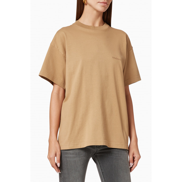 Balenciaga - BB Logo Medium Fit T-Shirt in Cotton Jersey