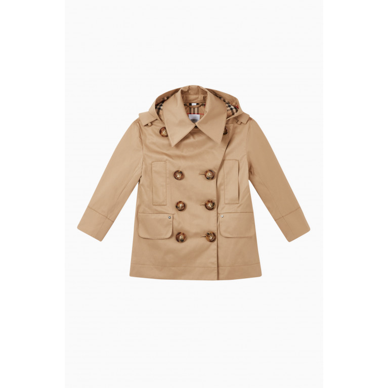 Burberry - Cotton Twill Hooded Trench Coat