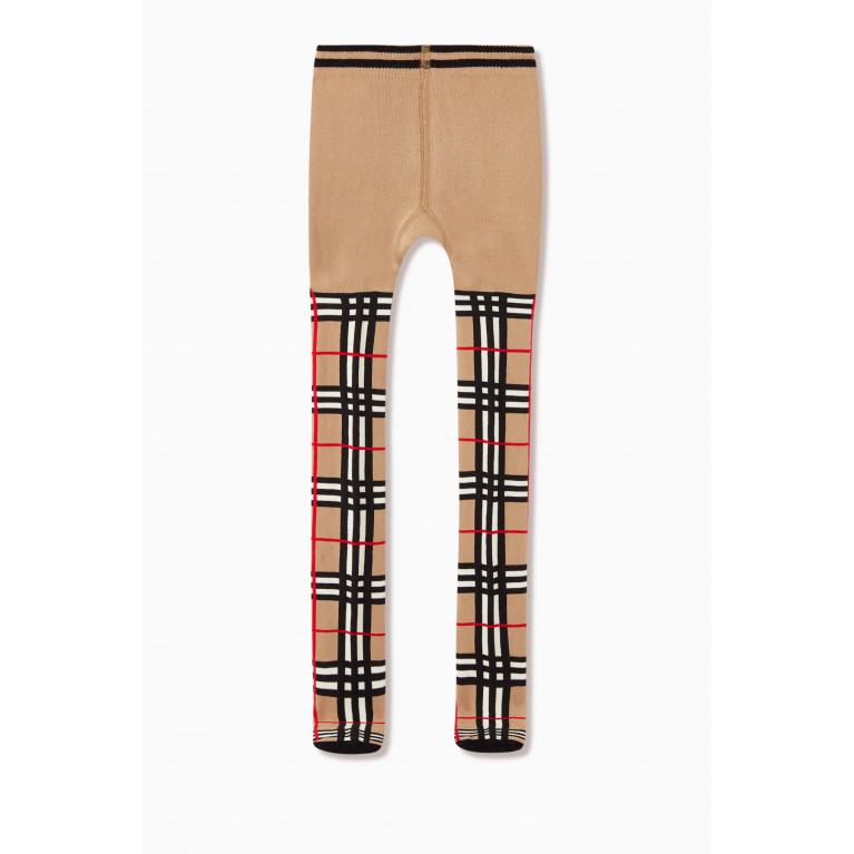 Burberry - Tights in Vintage Check Cotton Blend Knit