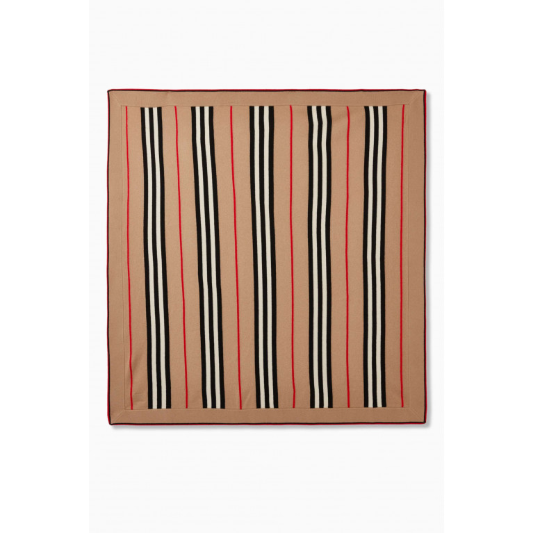 Burberry - Baby Blanket in Icon Stripe Cashmere Merino Wool
