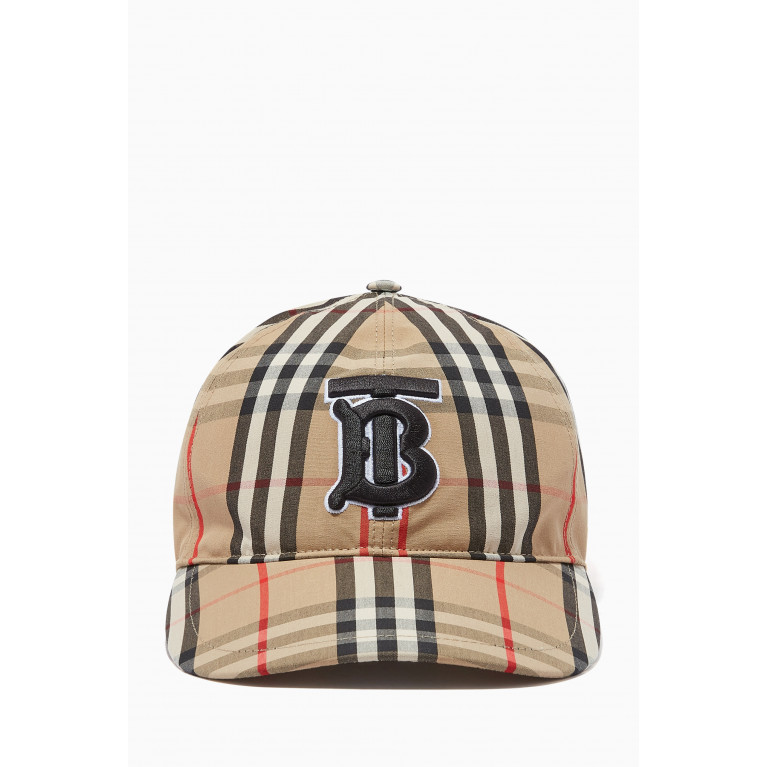 Burberry - Monogram Motif Baseball Cap in Vintage Check Cotton
