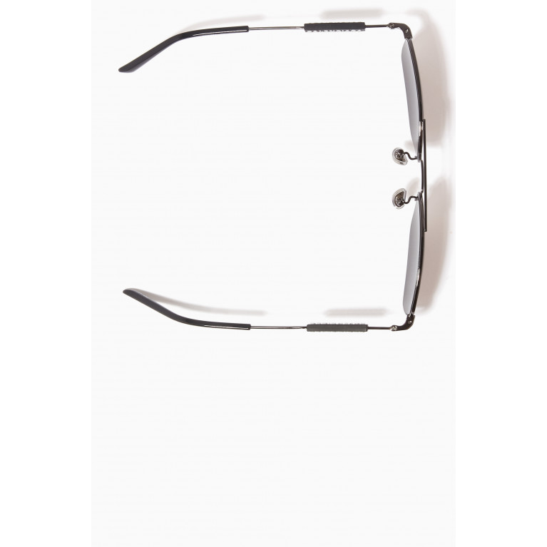 Balenciaga - Tag Square D-Frame Sunglasses in Metal