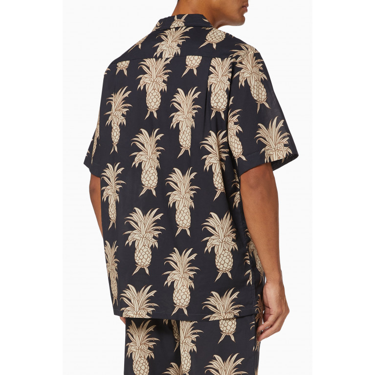 Desmond & Dempsey - Howie Pineapple Cuban Pyjama Shirt