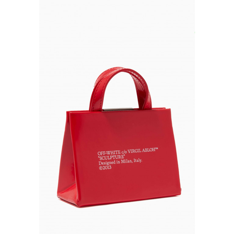 Off-White - Logo Baby Box Bag in Leather Red