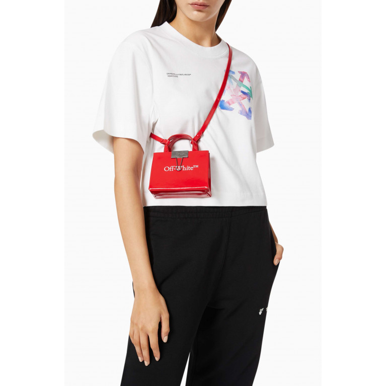 Off-White - Logo Baby Box Bag in Leather Red