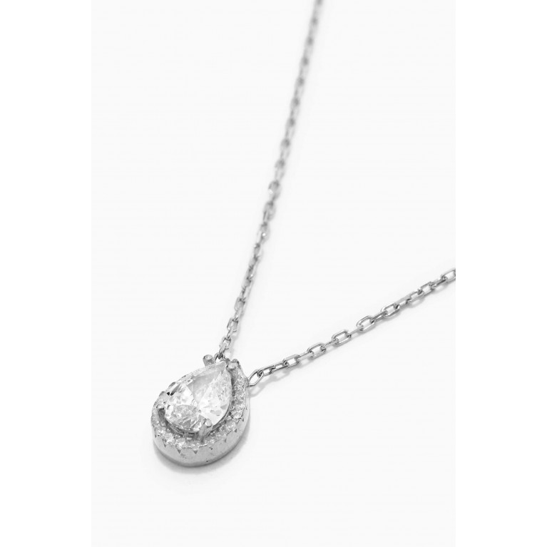 KHAILO SILVER - Drop Stone Necklace in Sterling Silver