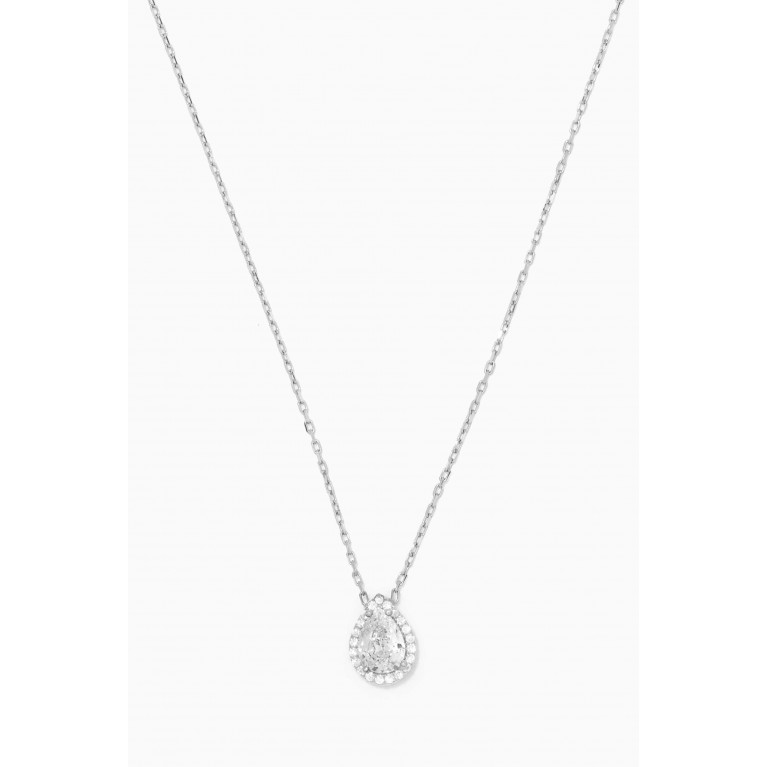 KHAILO SILVER - Drop Stone Necklace in Sterling Silver