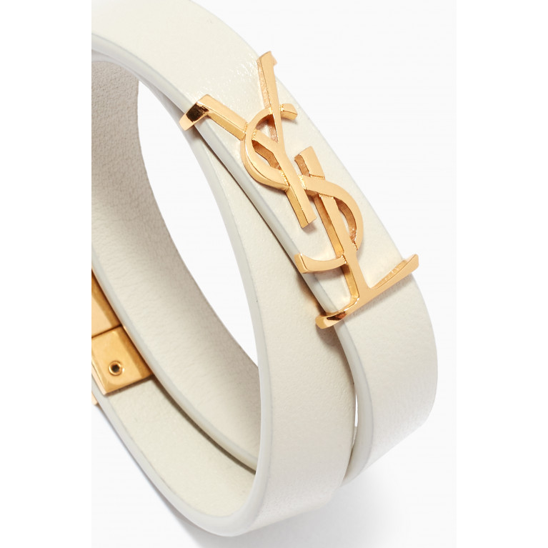Saint Laurent - Opyum Double Wrap Bracelet in Leather