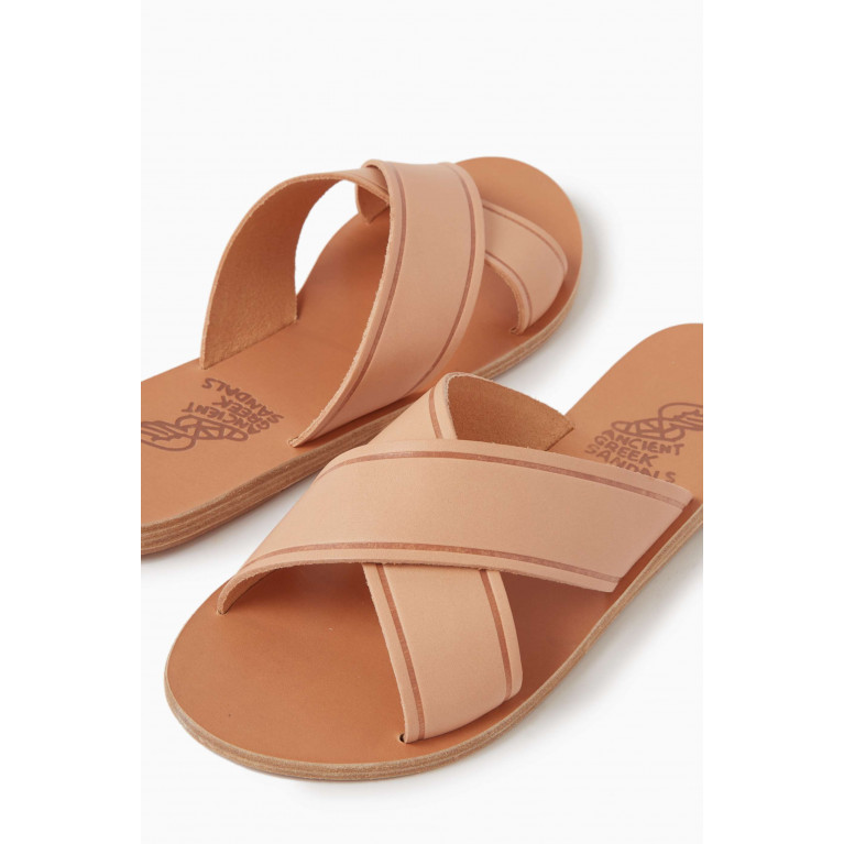 Ancient Greek Sandals - Thais Sandals in Vachetta Leather Brown