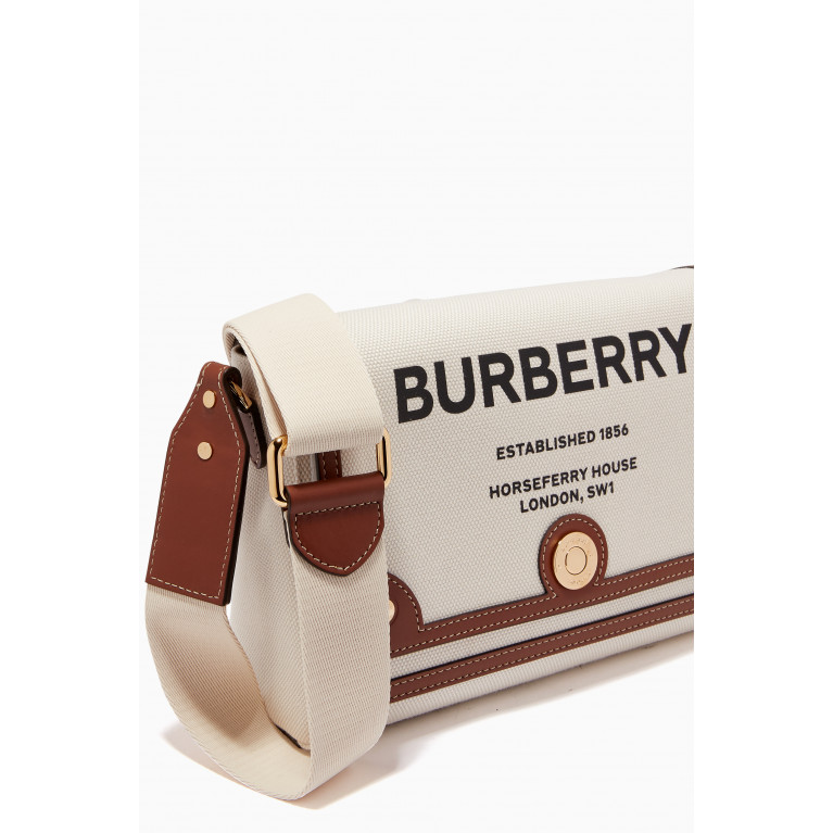 Burberry - Horseferry Note Crossbody Bag in Cotton Canvas