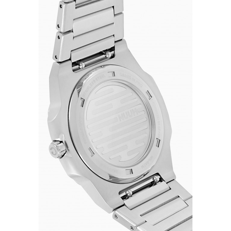 Nuun Official - Montre II Black Onyx Silver Quartz Watch, 40.5mm