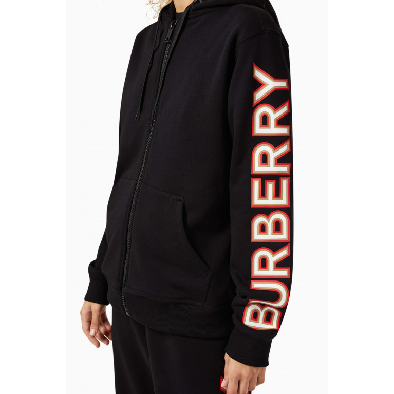 Burberry - Logo Cotton Oversized Hooded Top