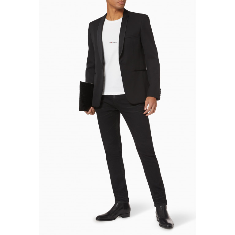 Saint Laurent - Shawl Collar Wool Jacket Black