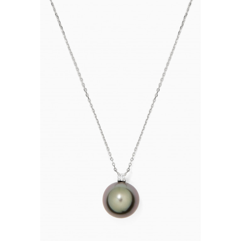 Robert Wan - Pearl Pendant with Diamond in 18kt White Gold