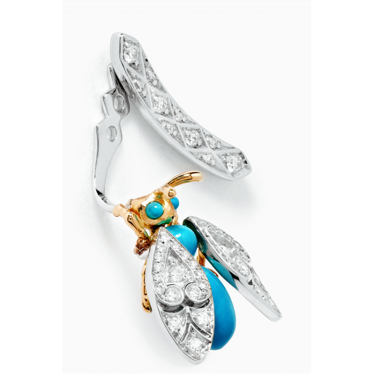 Garrard - Enchanted Palace Jewelled Bug Earrings in 18kt White Gold