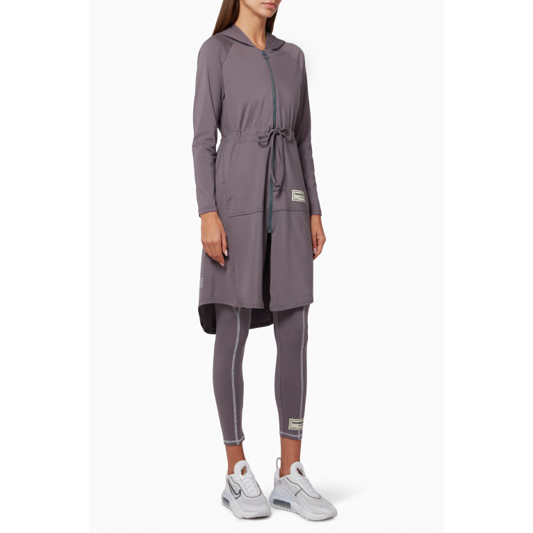 The Giving Movement - Softskin Recycled Longline Modest Jacket Grey