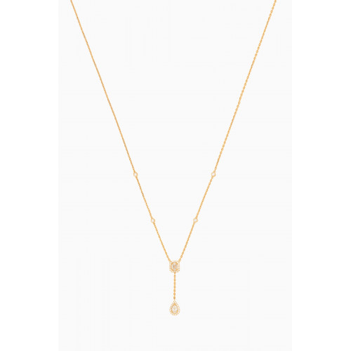 Messika - My Twin Tie Diamond Necklace in 18kt Yellow Gold