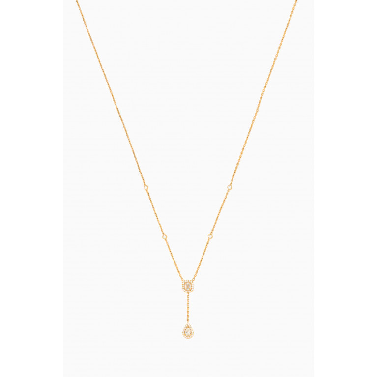 Messika - My Twin Tie Diamond Necklace in 18kt Yellow Gold