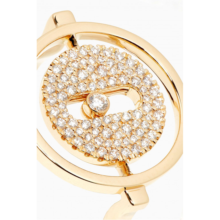 Messika - Lucky Move PM Pavé Diamond Ring in 18kt Gold Yellow