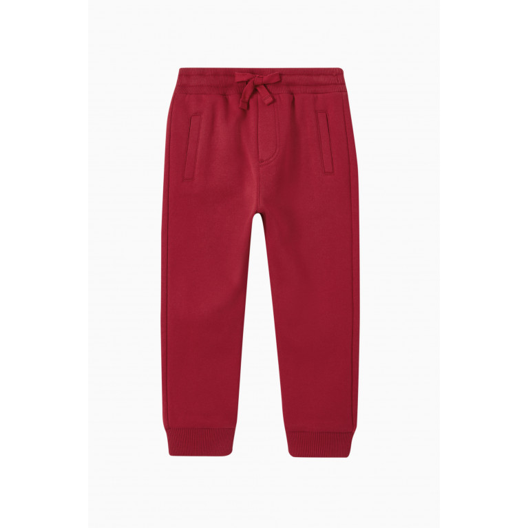 Dolce & Gabbana - Logo Badge Sweatpants in Jersey Red