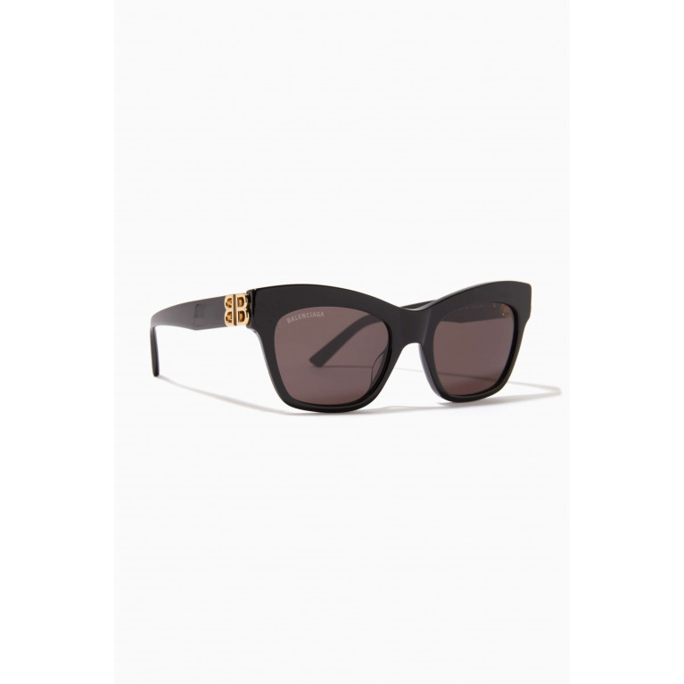 Balenciaga - Square D-Frame Sunglasses in Acetate Black