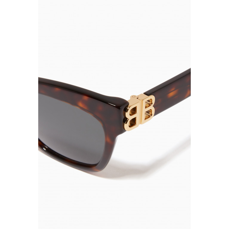 Balenciaga - Square D-Frame Sunglasses in Acetate Brown