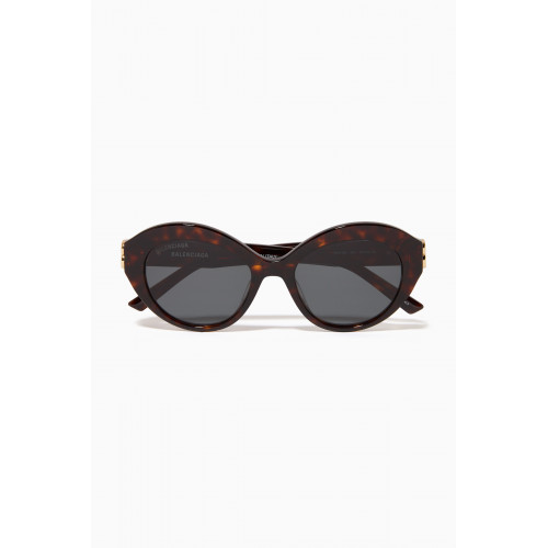 Balenciaga - Round D-Frame Sunglasses in Acetate Brown