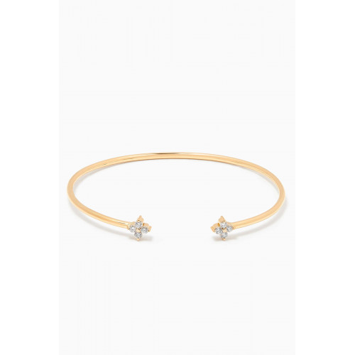 Aquae Jewels - You & Me Fairy Bangle with Diamonds in 18kt Yellow Gold Yellow