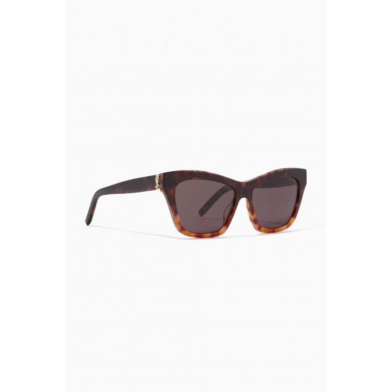 Saint Laurent - Monogram SL M79 Squared Cat-eye Sunglasses
