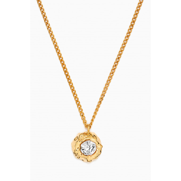 Joanna Laura Constantine - Feminine Waves Necklace with Crystals in 18kt Gold-plated Brass