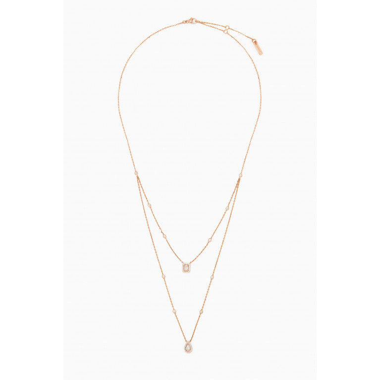 Messika - My Twin 2 Rows Diamond Necklace in 18kt Yellow Gold Gold