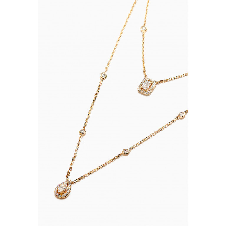Messika - My Twin 2 Rows Diamond Necklace in 18kt Yellow Gold