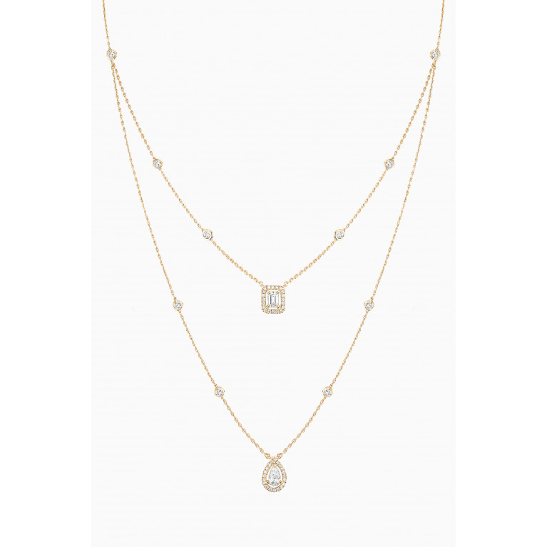 Messika - My Twin 2 Rows Diamond Necklace in 18kt Yellow Gold