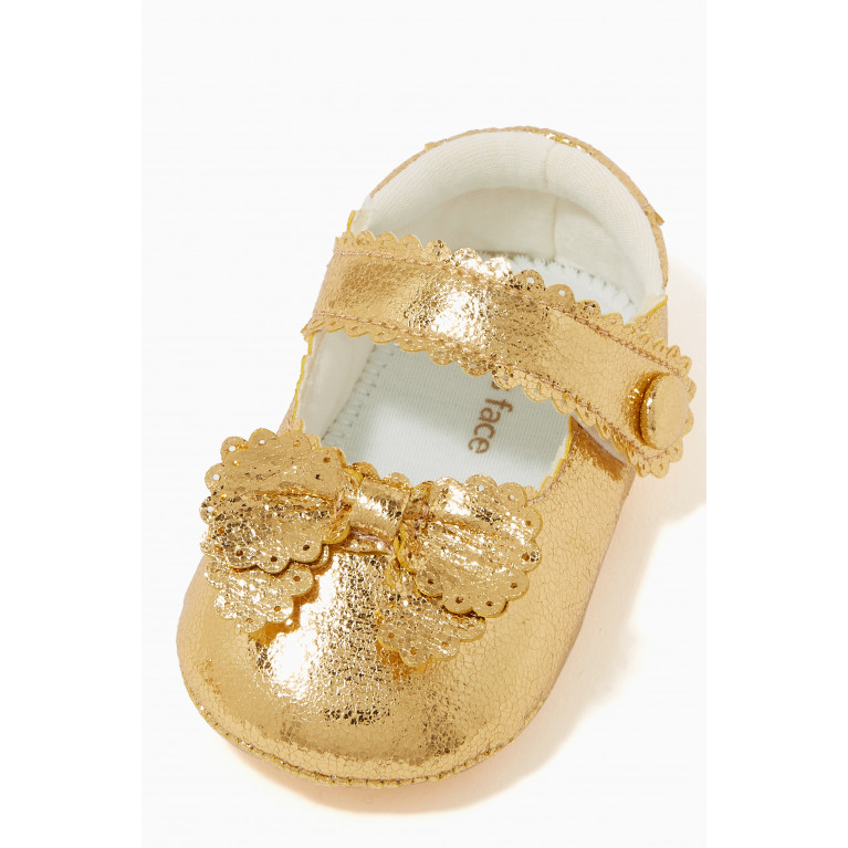 Angel's Face - Beau Metallic Shoes Gold