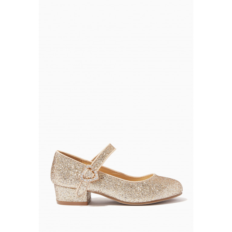 Angel's Face - Liza Shoes in Glitter Gold