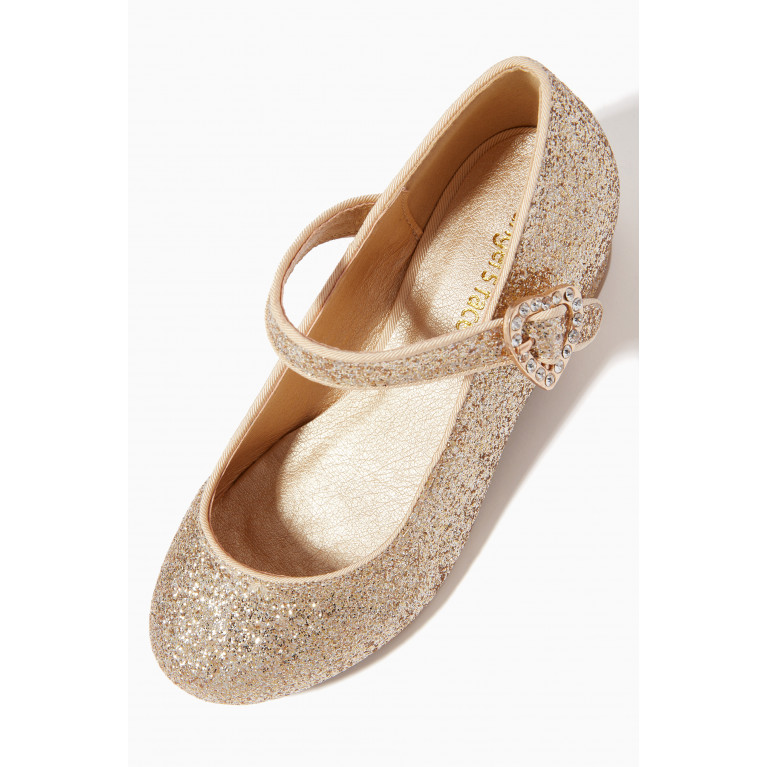 Angel's Face - Liza Shoes in Glitter Gold