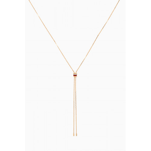 Boucheron - Quatre Red Edition Tie Necklace with Diamonds in 18kt Gold, Small Model
