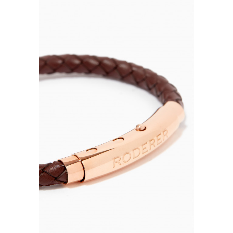 Roderer - Dino Bracelet in Woven Leather Brown