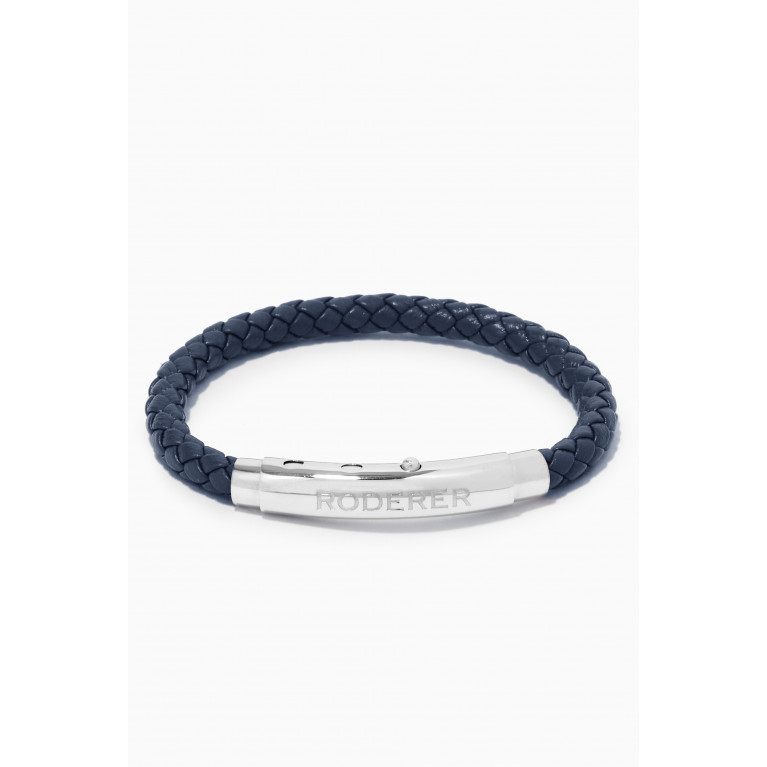 Roderer - Dino Bracelet in Woven Leather Blue